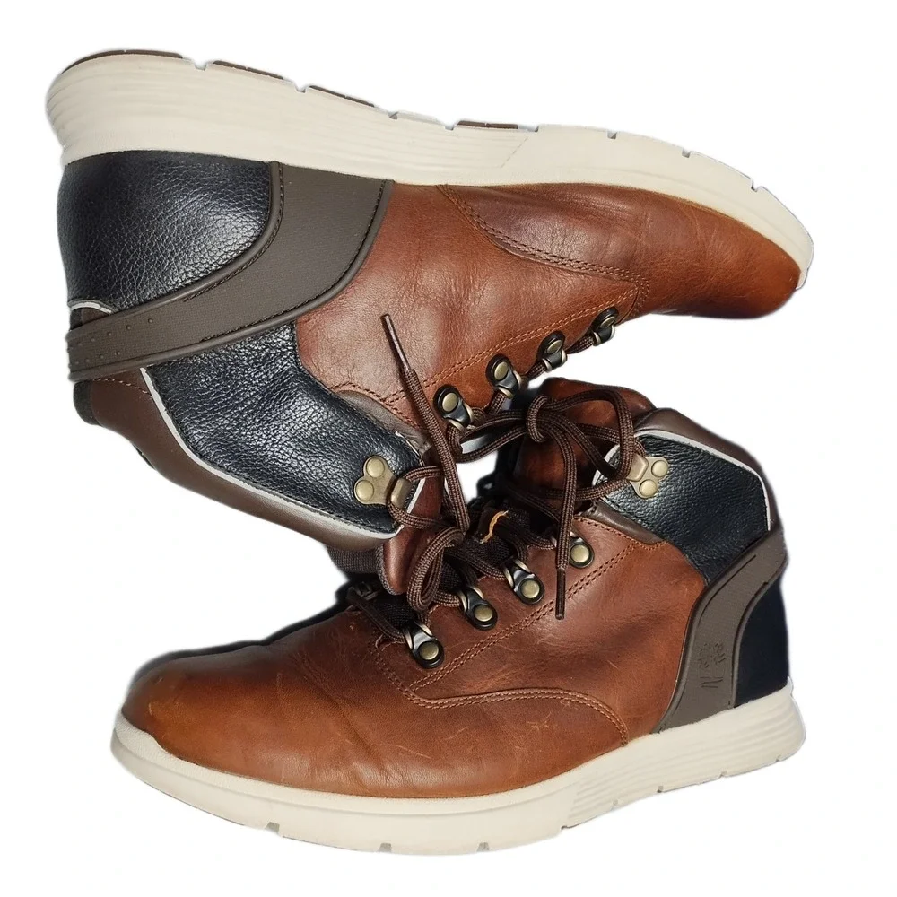 Timberland Killington Hiker Boots Mens 10.5 Brown Black Sensorflex Lace Up EUC